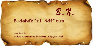 Budaházi Nétus névjegykártya